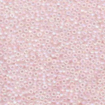 11-9155FR Matte Transparent Light Tea Rose AB Miyuki Seed Beads Tube