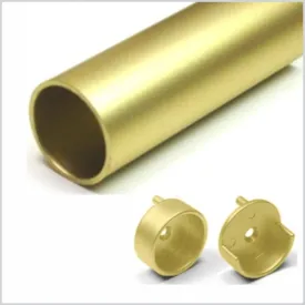 18 Inch Satin Brass Round 1 5/16 Rod kit
