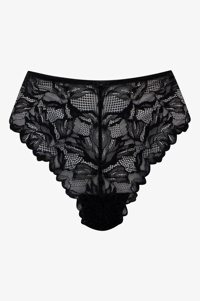 2 Pack Lace Thongs Black & Pink