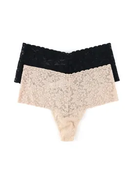 2 Pack Retro Lace Thong