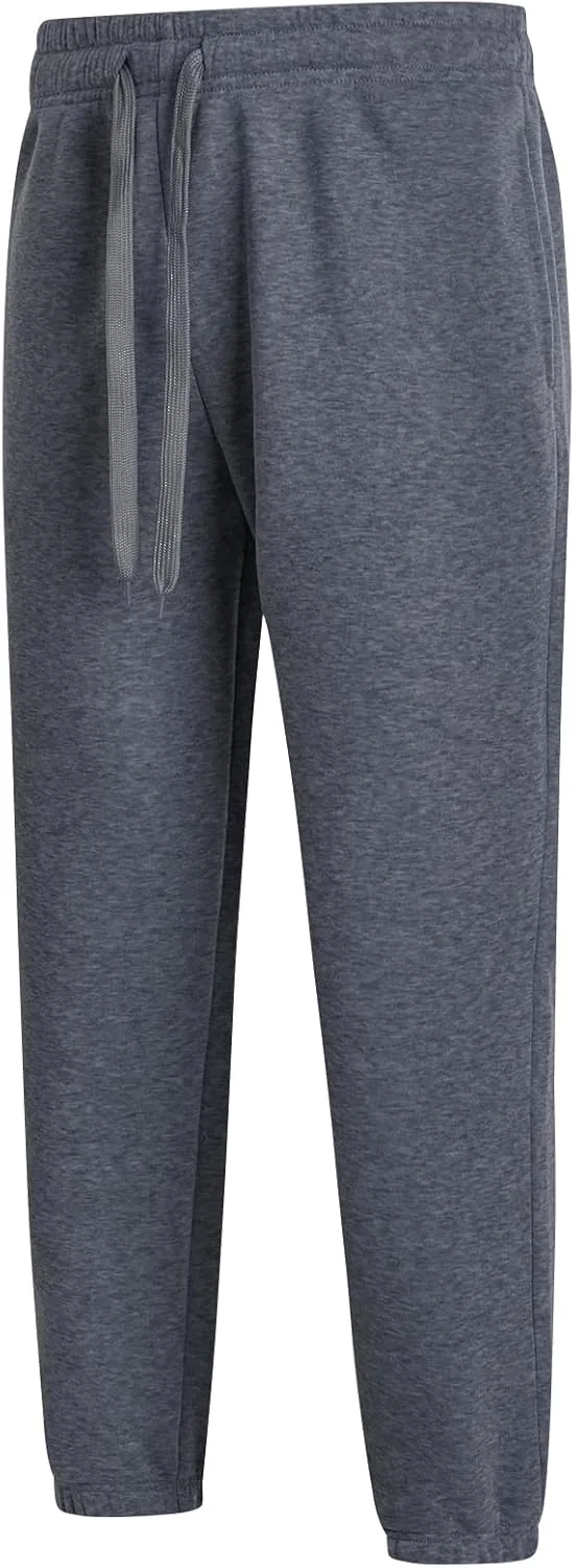 3 Pack of Jogger Mens Fleece Active Athletic Workout Sweatpants for Men Elastic Waist Drawstring