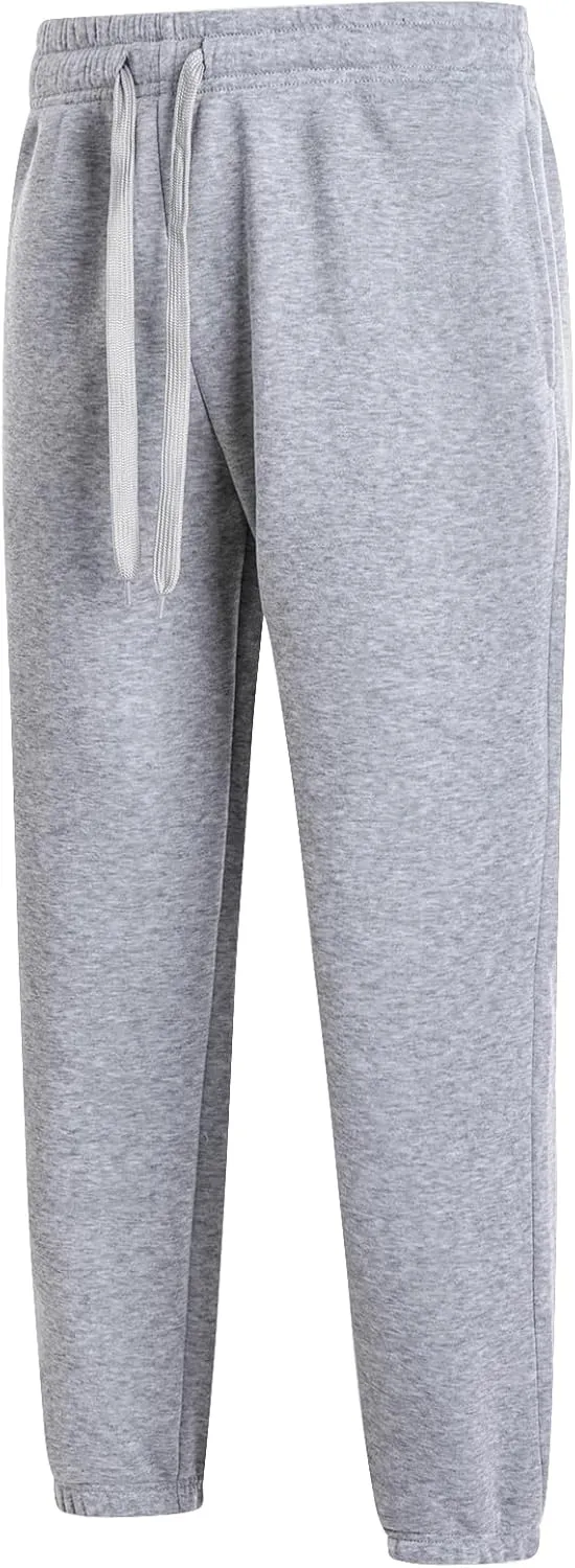 3 Pack of Jogger Mens Fleece Active Athletic Workout Sweatpants for Men Elastic Waist Drawstring