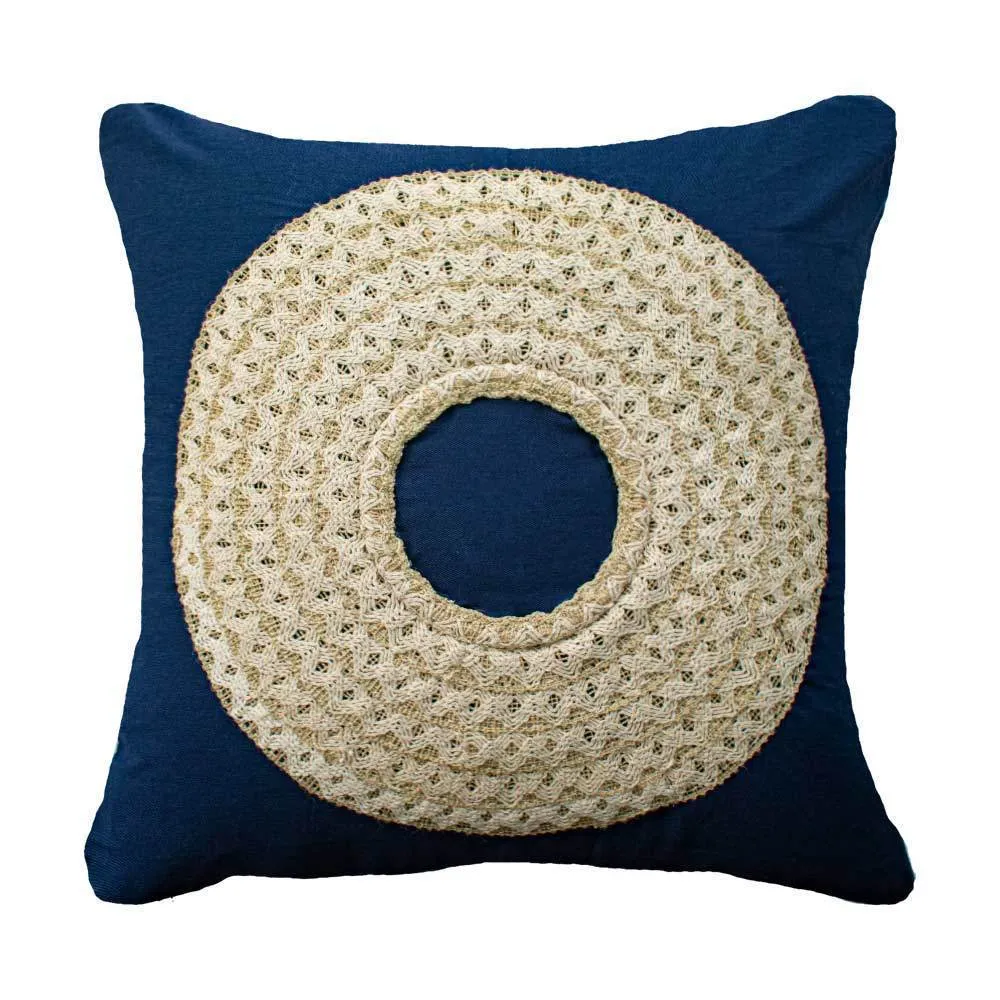 African Badge Navy Medium Cushion 50 x 50cm