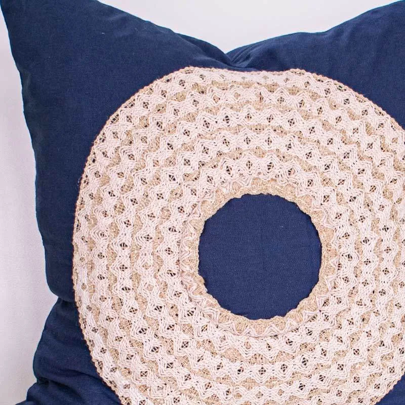 African Badge Navy Medium Cushion 50 x 50cm