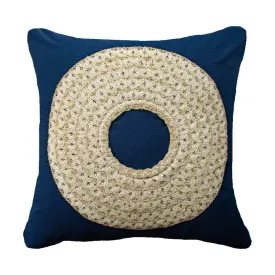 African Badge Navy Medium Cushion 50 x 50cm