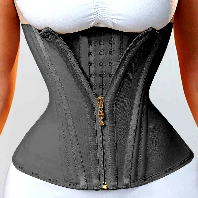 AfruliA Fajas Colombians Girdle Belt Mesh Breathable Waist Trainer Shaperwear Bustier Korset Hourglass Body Shaper Tummy Trimmer