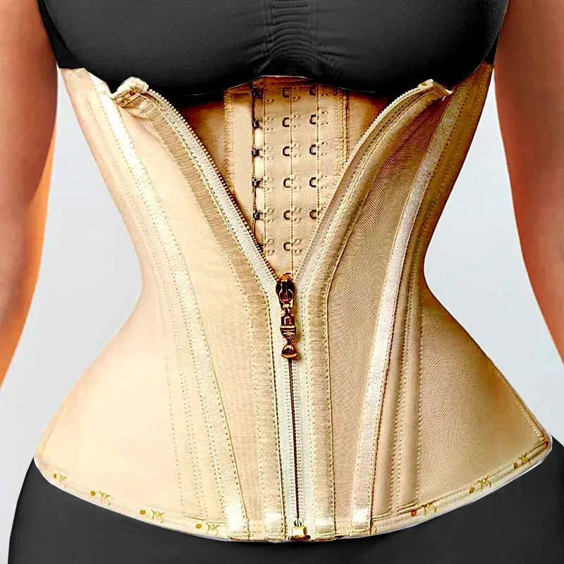 AfruliA Fajas Colombians Girdle Belt Mesh Breathable Waist Trainer Shaperwear Bustier Korset Hourglass Body Shaper Tummy Trimmer