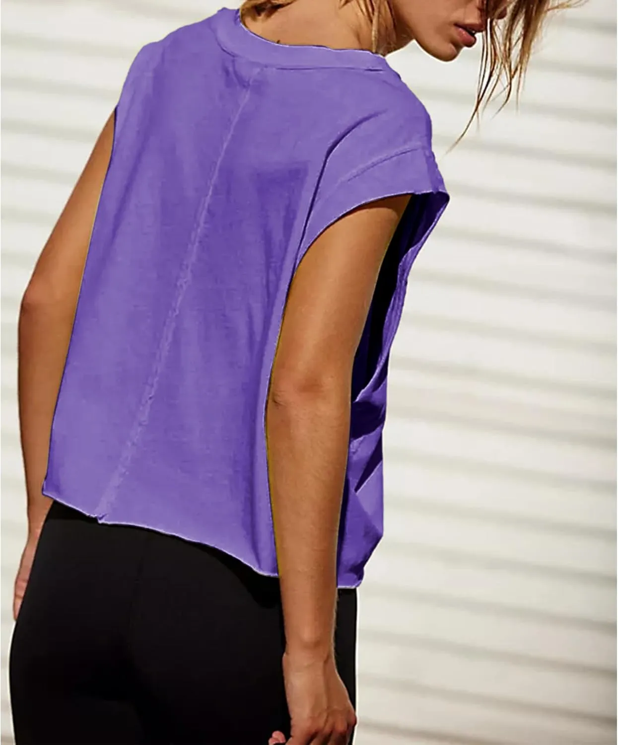 Ainangua Oversized Tank Top for Women Sleeveless Athletic Cropped Activewear Workout Yoga Gym Tops