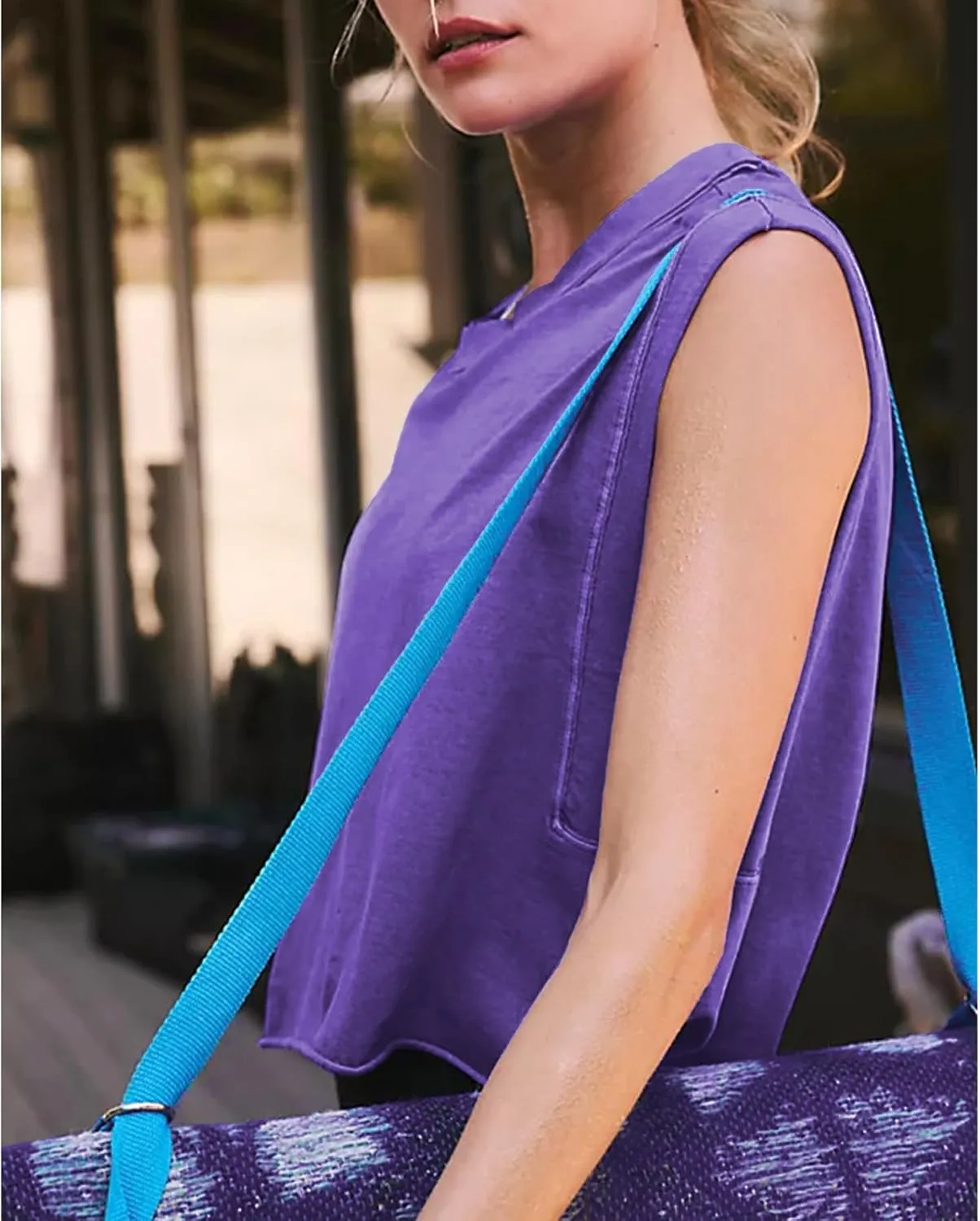 Ainangua Oversized Tank Top for Women Sleeveless Athletic Cropped Activewear Workout Yoga Gym Tops