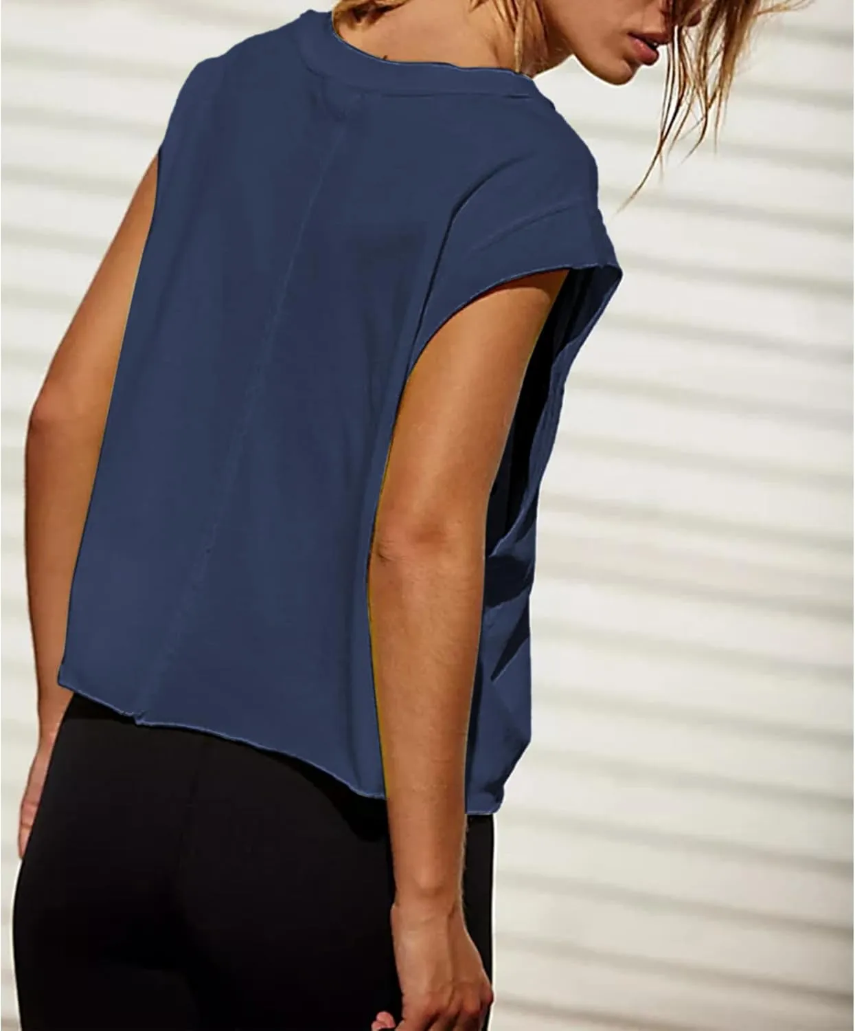 Ainangua Oversized Tank Top for Women Sleeveless Athletic Cropped Activewear Workout Yoga Gym Tops