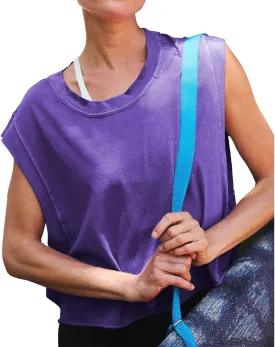 Ainangua Oversized Tank Top for Women Sleeveless Athletic Cropped Activewear Workout Yoga Gym Tops