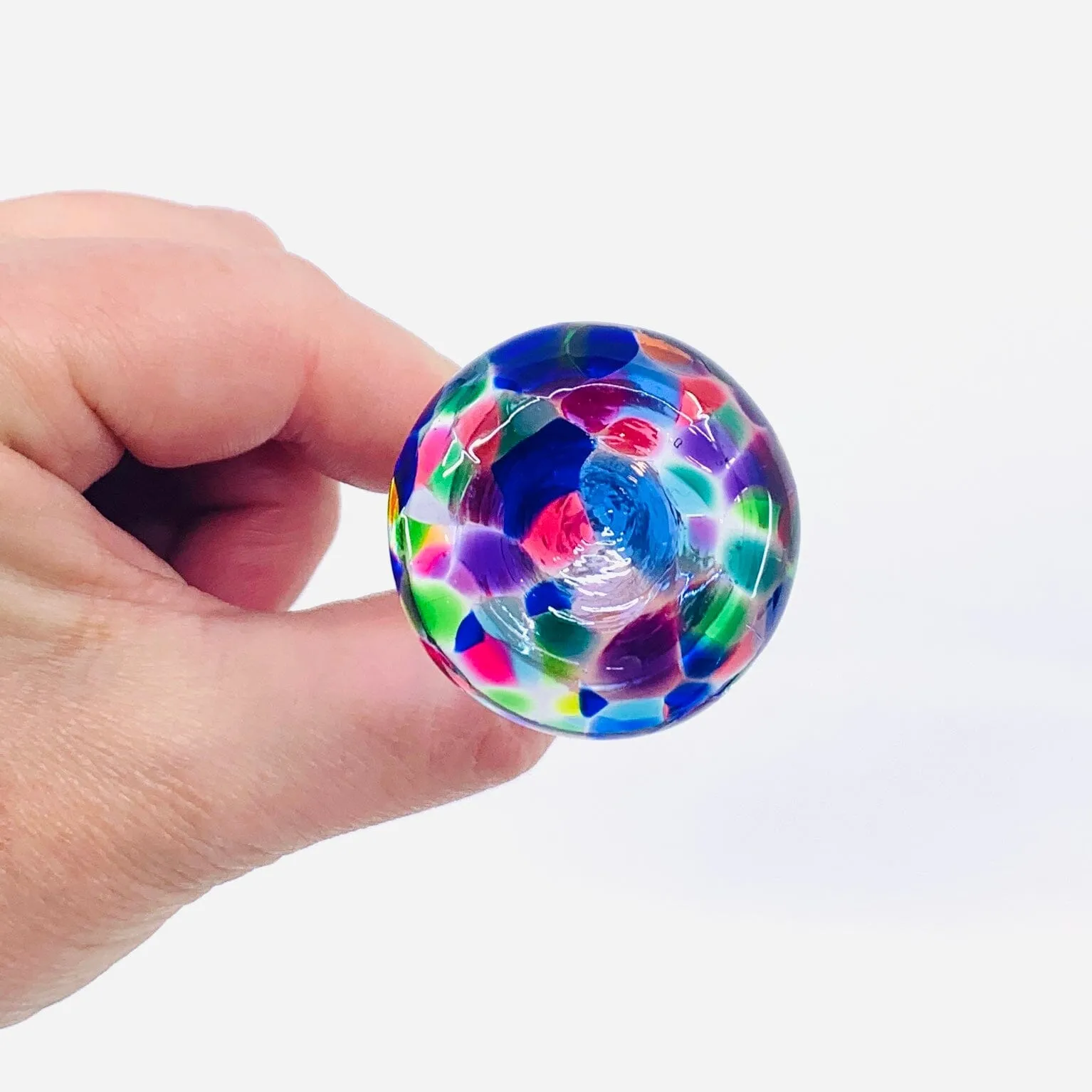 Artisan Glass Ring Holder, 12 Confetti