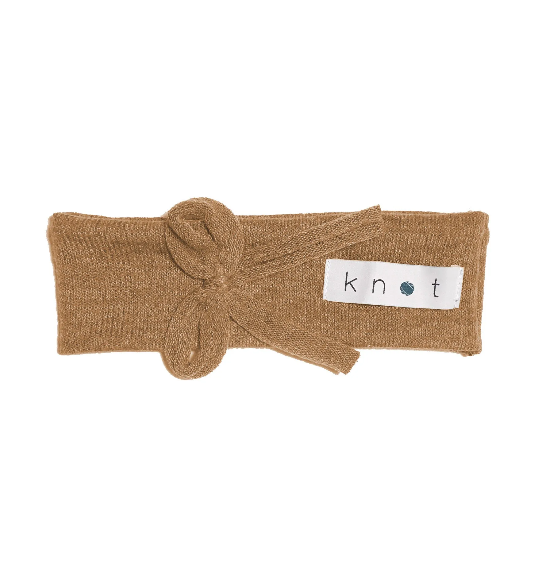Bébé Bow Headwrap // Almond KNIT