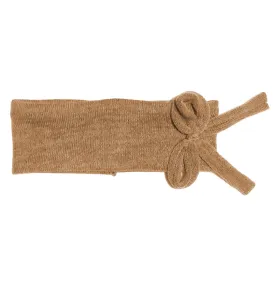 Bébé Bow Headwrap // Almond KNIT