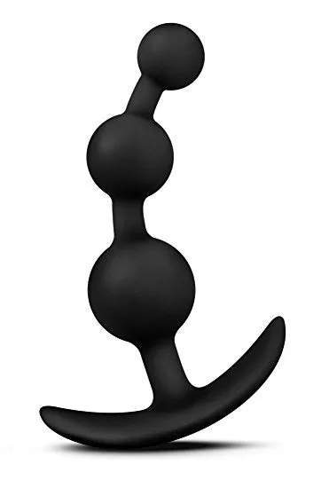 Blush Luxe Silicone Be Me 3 Anal Beads, 5", Black