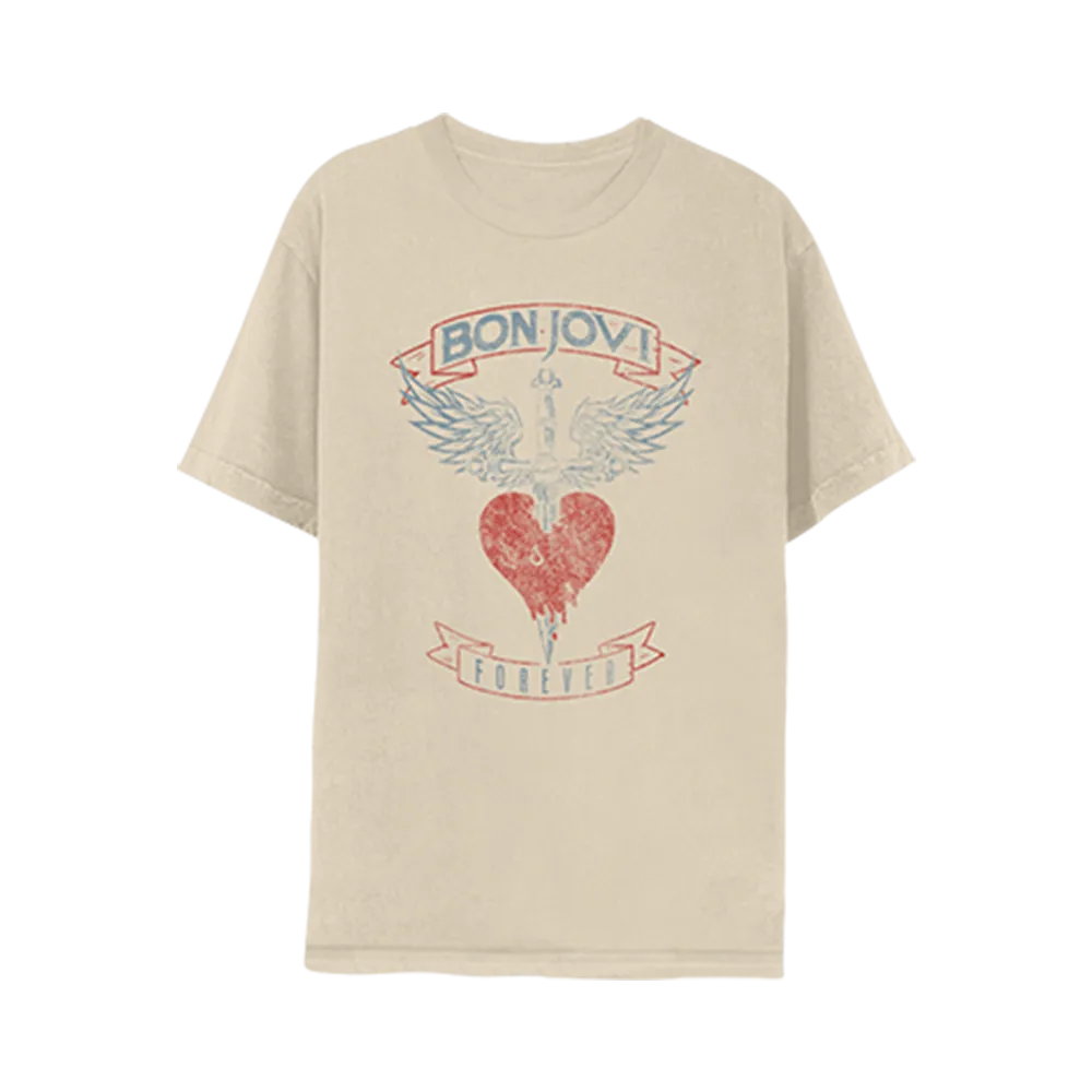 Bon Jovi Tour T-Shirt - Tan