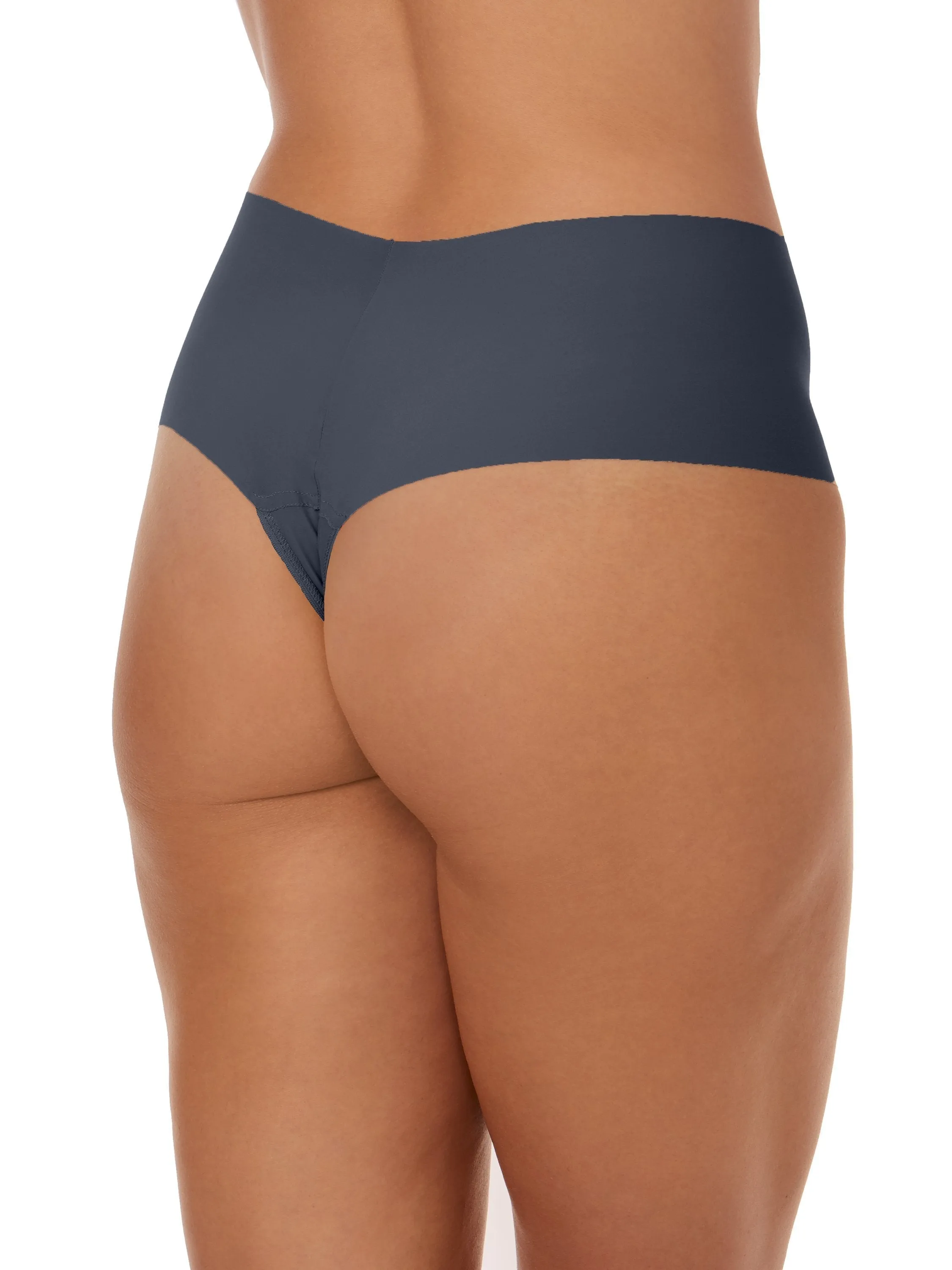 BreatheSoft® High Rise Thong Granite Grey