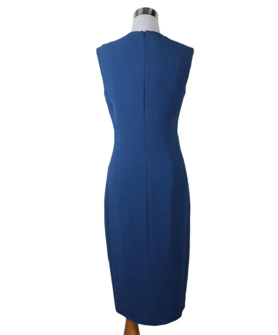 C Klein Blue Silk Dress sz 6