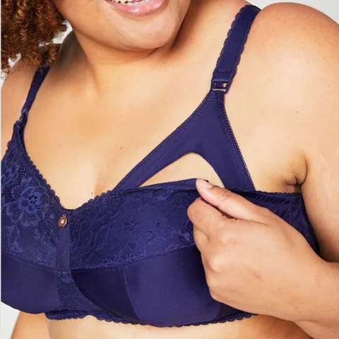 Cake Tea Wireless Nursing Bra Navy
