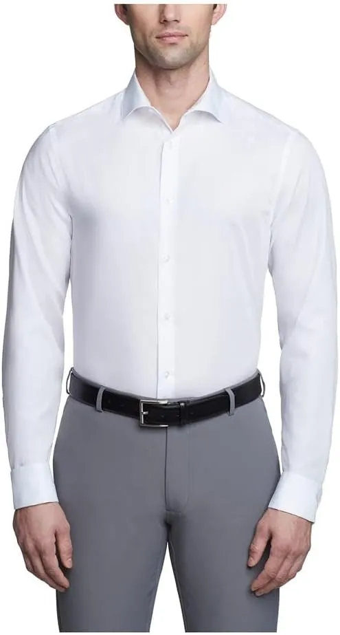 Calvin Klein Men's Slim Fit Non Iron Solid French Cuff Dress Shirt - Amazon Exclusive
