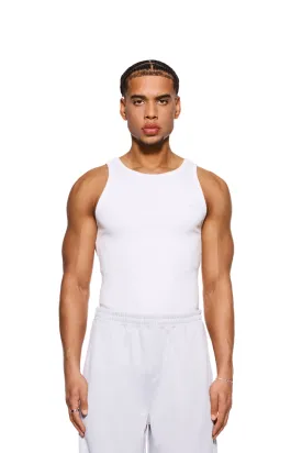 CC Fine Rib Tanktop White