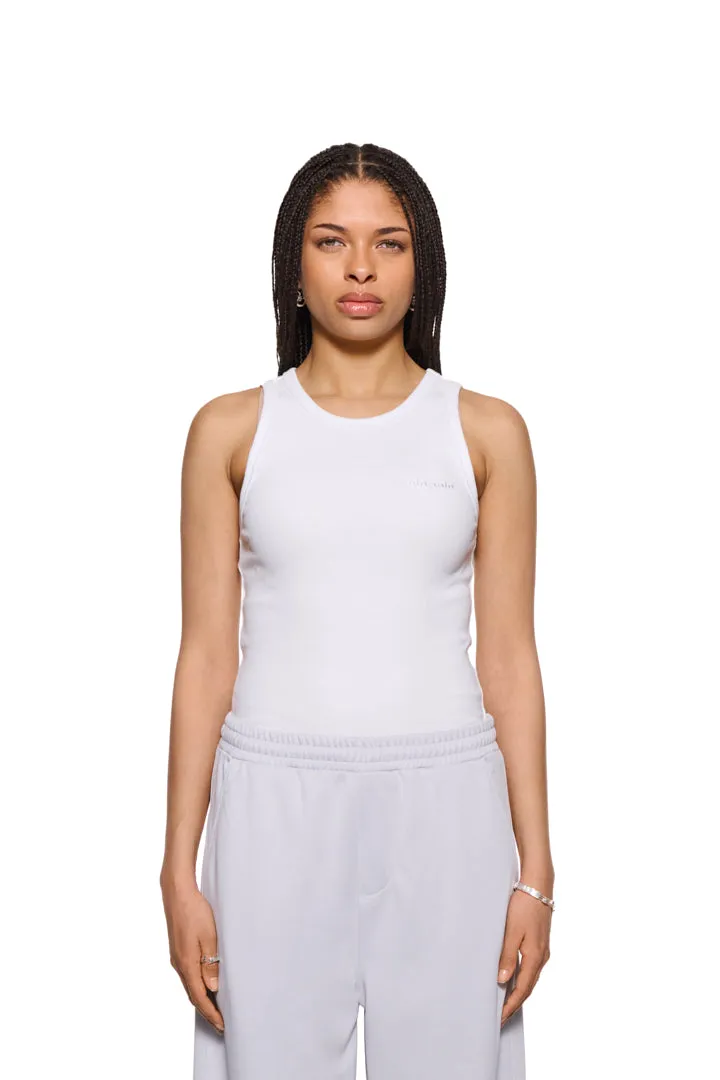 CC Fine Rib Tanktop White