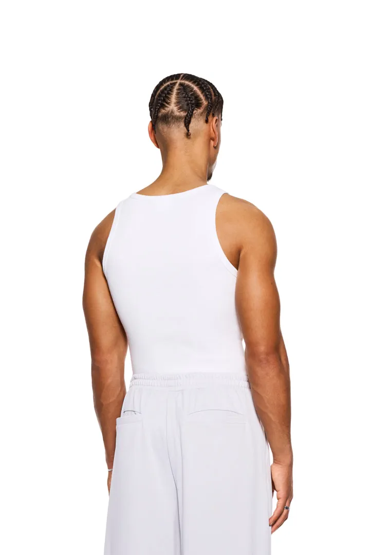 CC Fine Rib Tanktop White