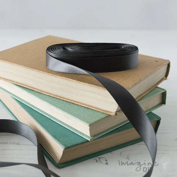 Charcoal Grey Satin Ribbon