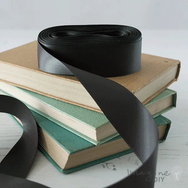 Charcoal Grey Satin Ribbon