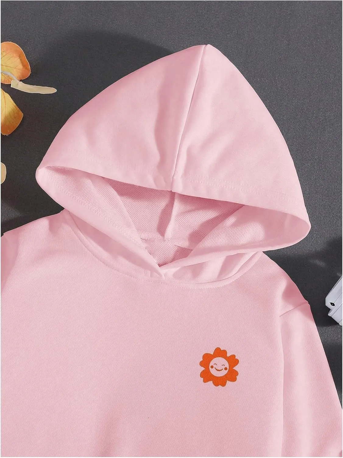 COZYEASE Girls' Letter Graphic Print Cute Hoodies Long Sleeve Pullover Hoodie Sweatshirt