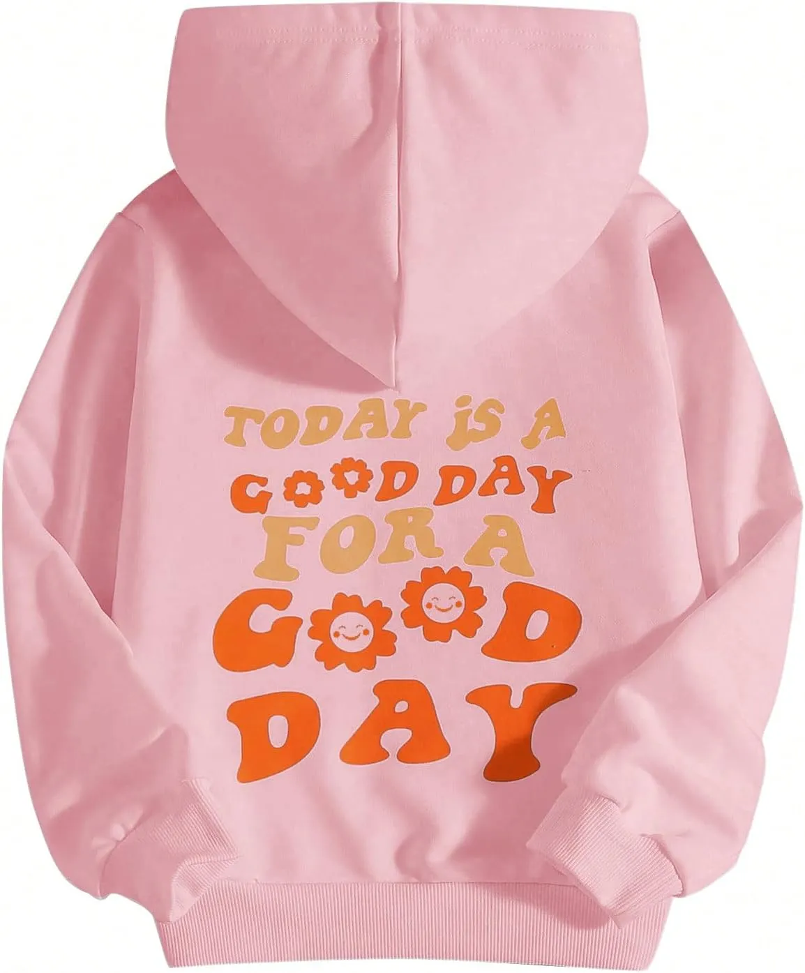 COZYEASE Girls' Letter Graphic Print Cute Hoodies Long Sleeve Pullover Hoodie Sweatshirt