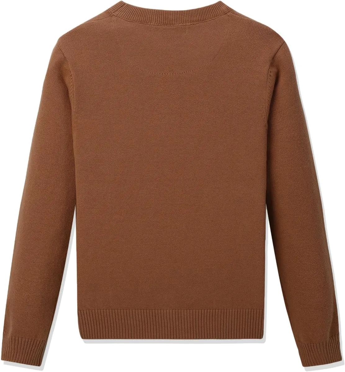 CUNYI Boys' Long Sleeve Crew Neck Cotton Pullover Knit Sweater
