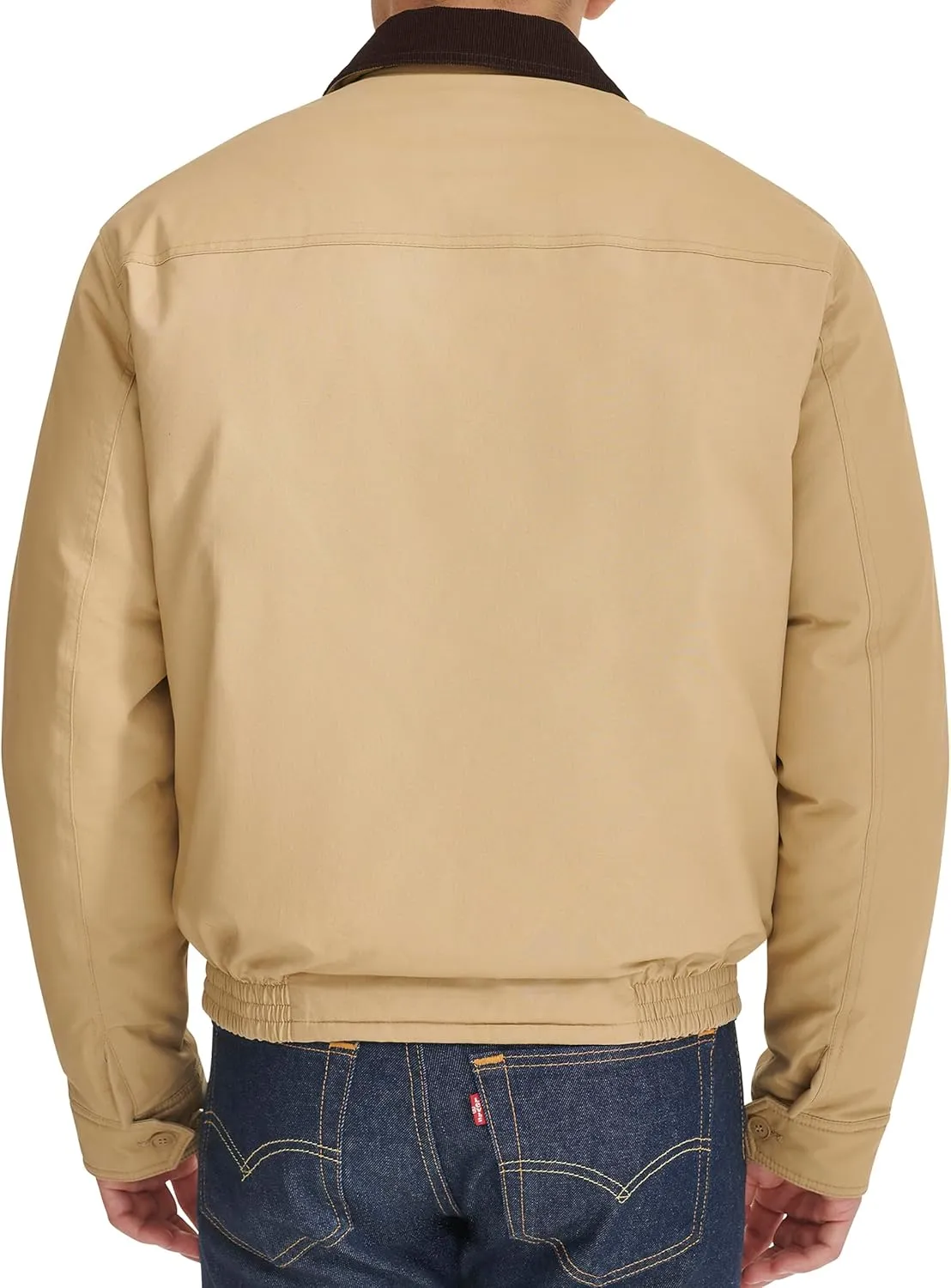 DOCKERS Men's Cotton Twill Bomber Jacket with Padded Lining