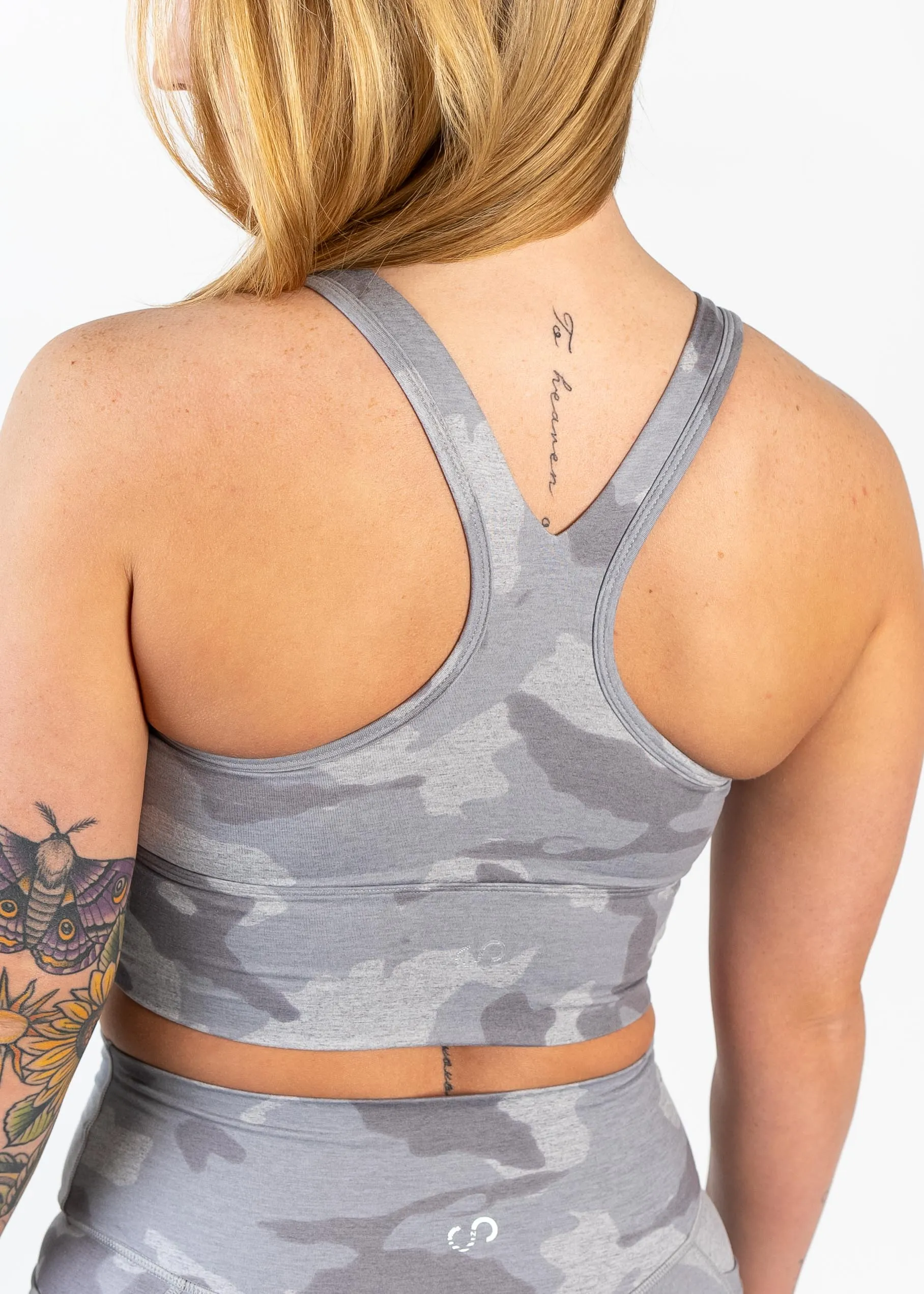 Dream Scrunch Bra | Grey Camo