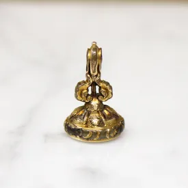 Early Victorian Fob with Carved Bird Citrine Seal