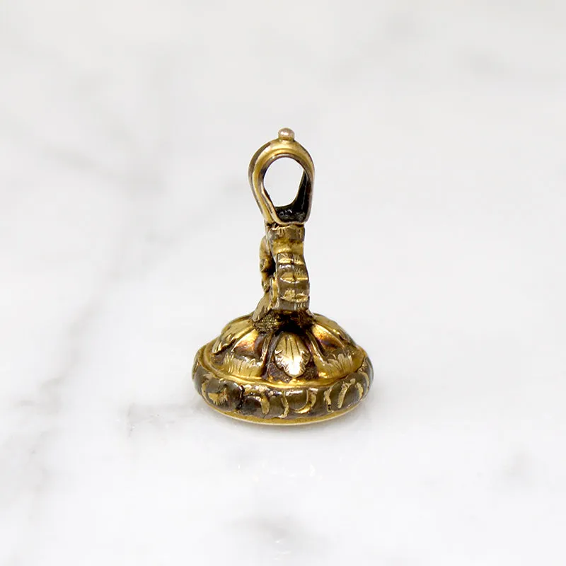 Early Victorian Fob with Carved Bird Citrine Seal