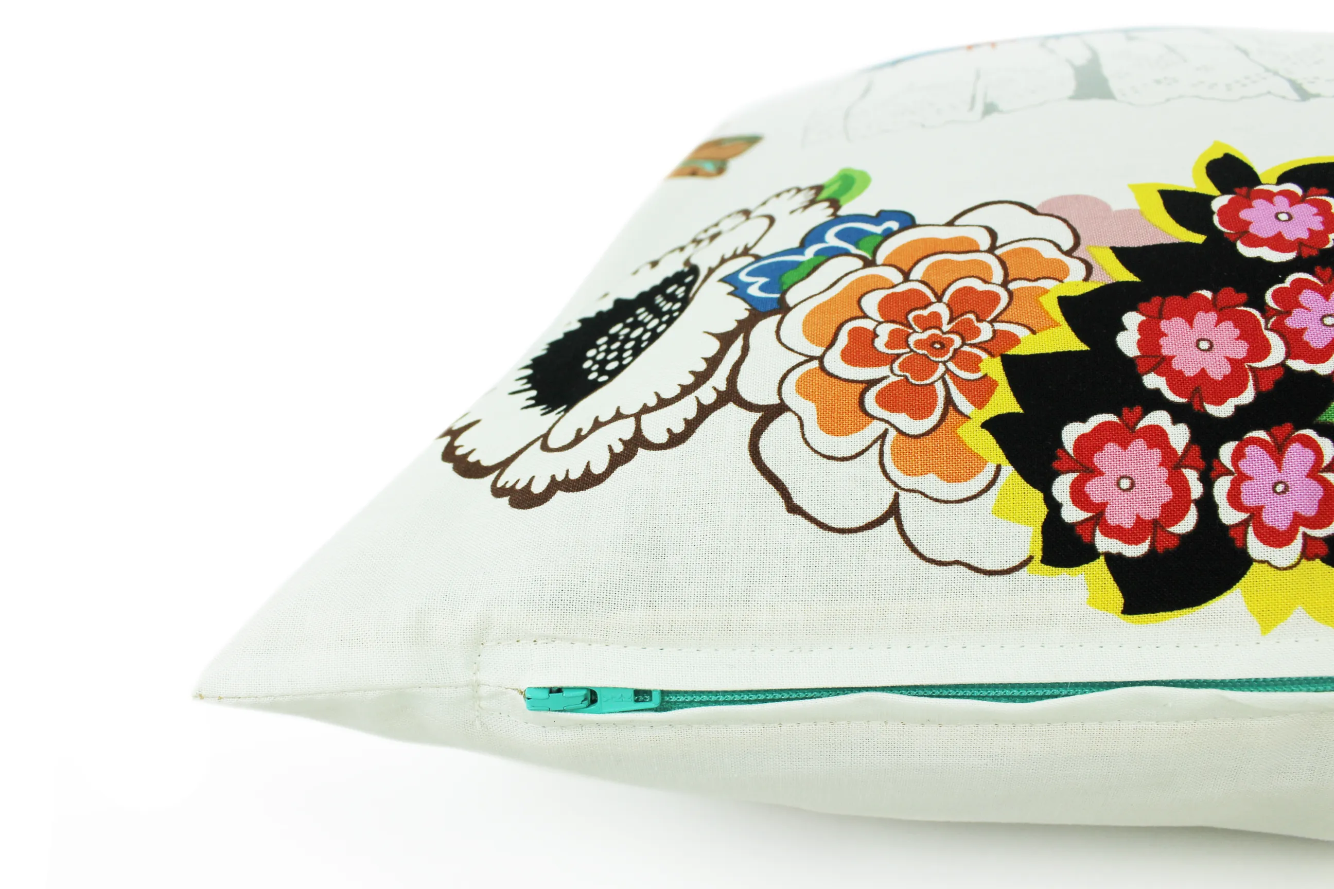 Frida Throw Pillow Cover White 18.5 x 16 in. #FCW