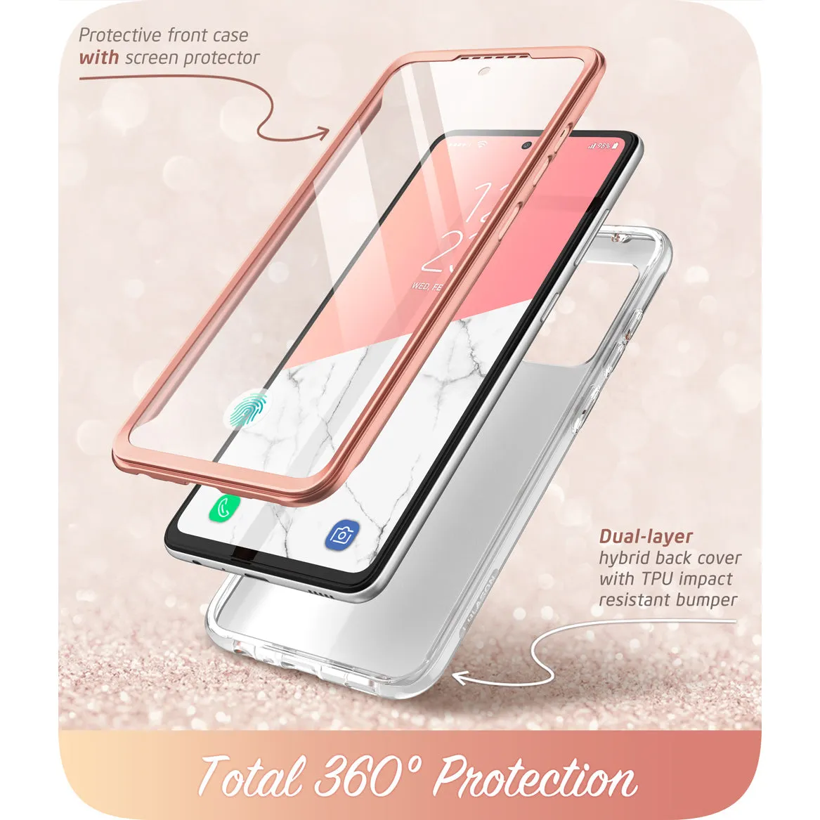 Galaxy A52 Cosmo Case - Marble Pink