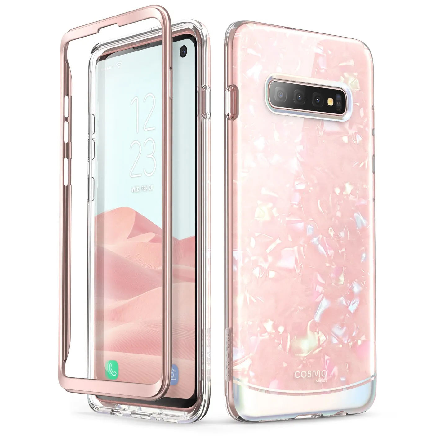 Galaxy S10 Cosmo Case - Glitter Pink