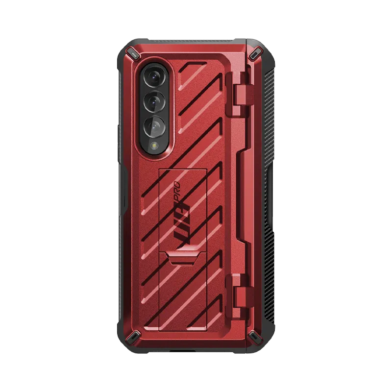 Galaxy Z Fold3 Unicorn Beetle PRO Rugged Case with S-Pen Holder-Metallic Red