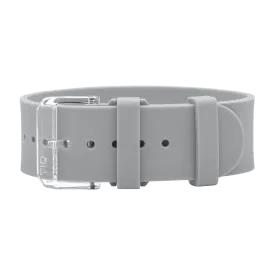 Grey Silicon Strap with Transparent Buckle