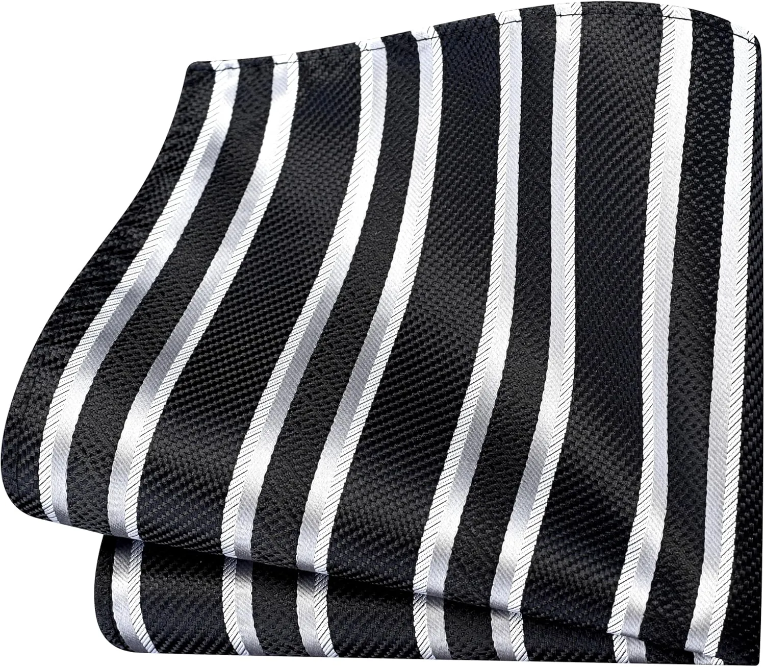 GUSLESON 3.15"8cm Mens Stripe Tie and Lapel Pin Necktie Hankerchief Cufflinks Set for Men