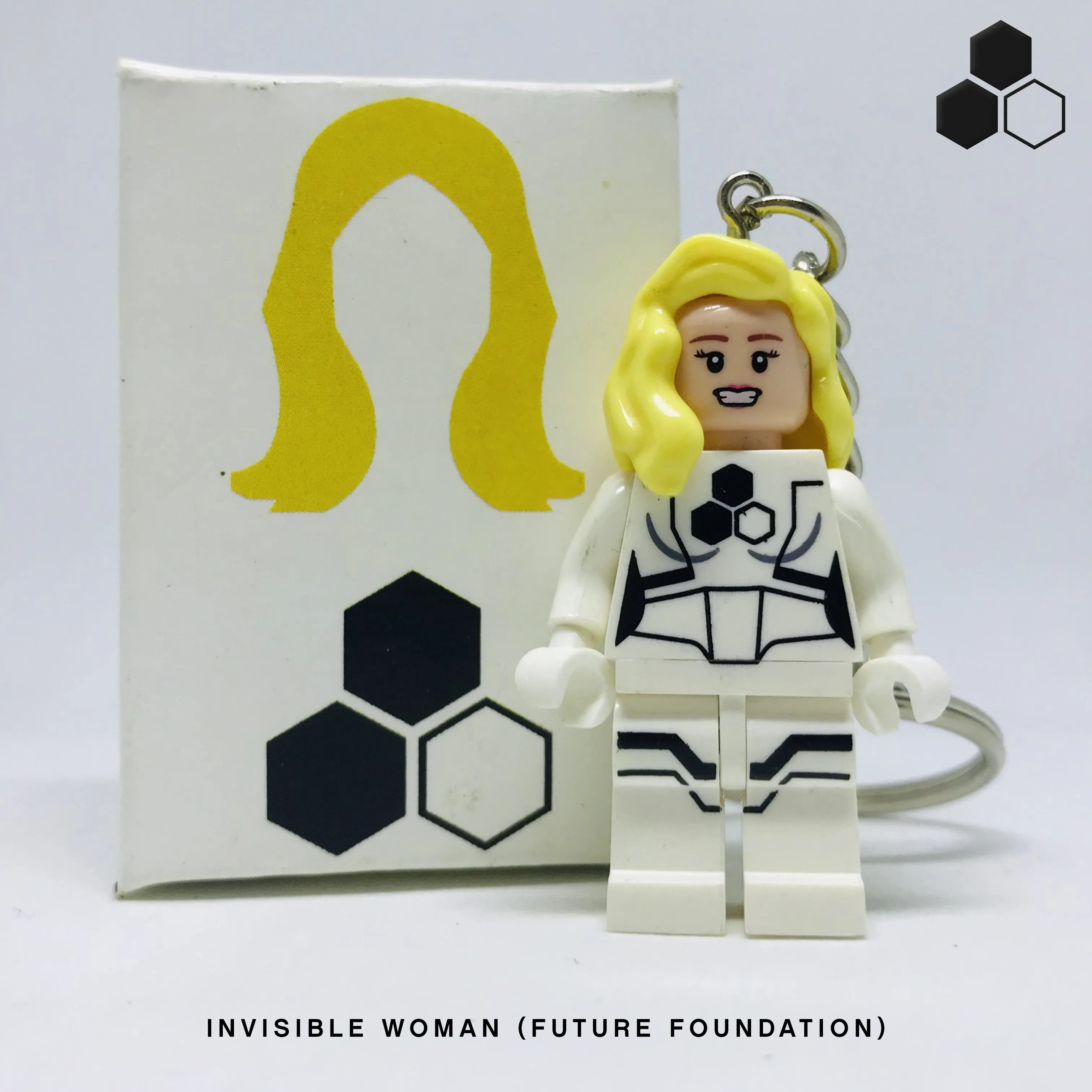 Invisible Woman (Future Foundation) Custom Minifigure Keychain