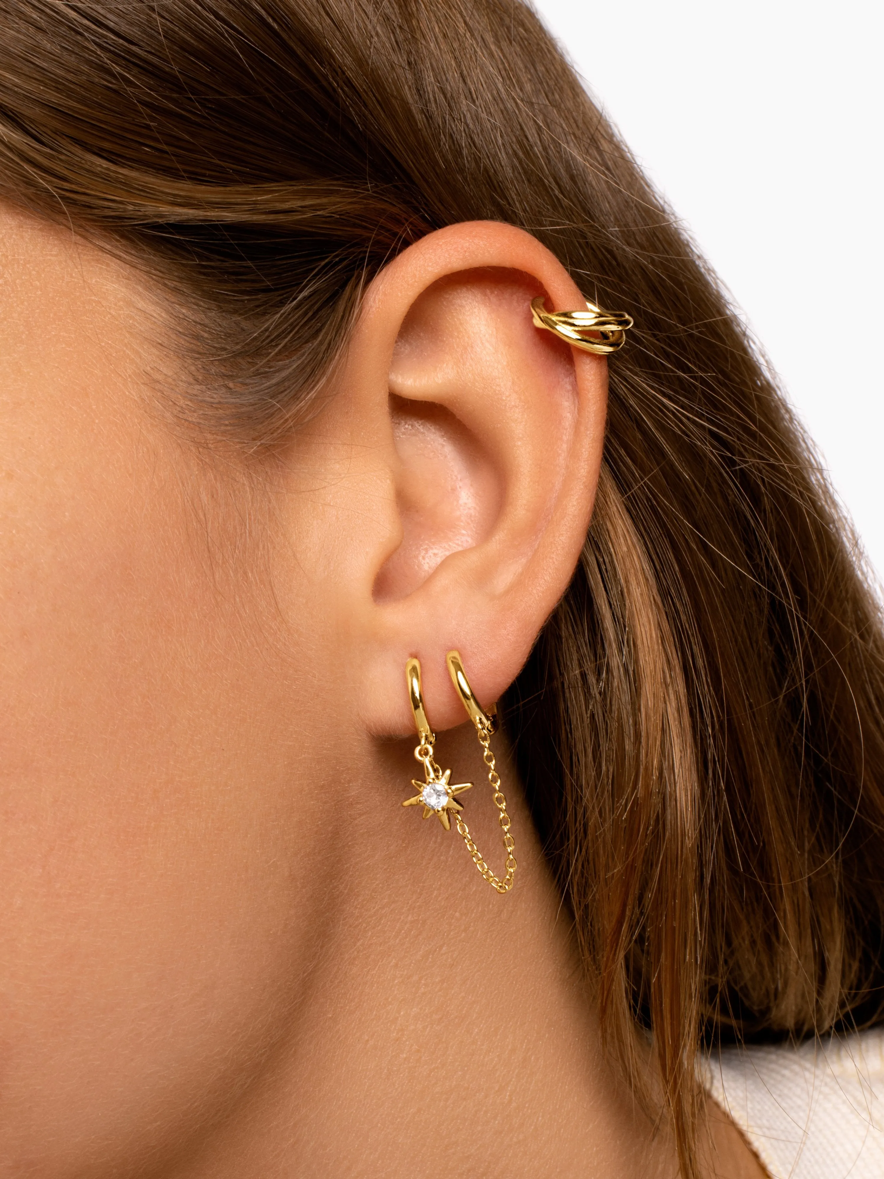 Klein Polar Star Gold Single Earring