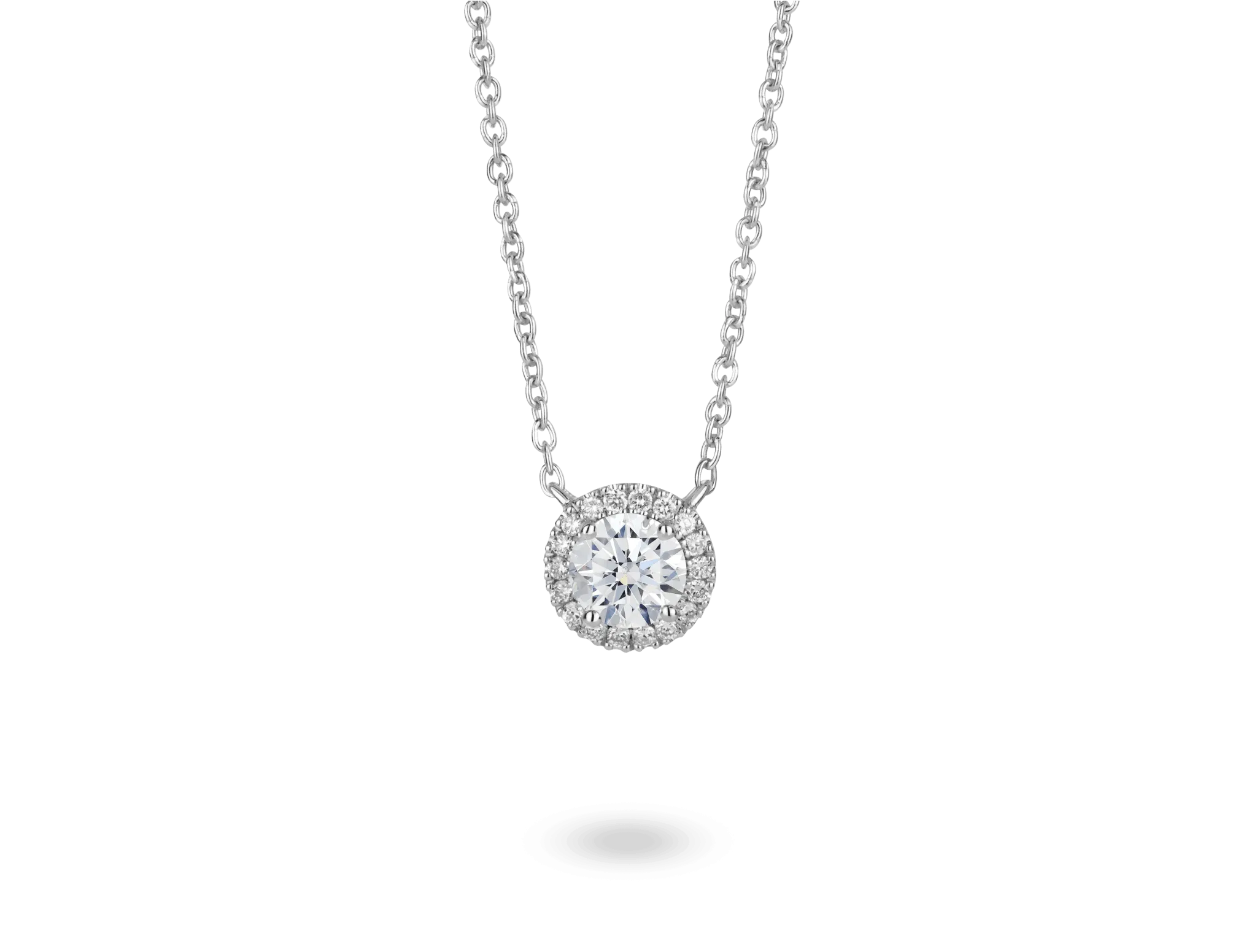 Lab-Grown Diamond 1ct. tw. Halo 14k Gold Pendant | White