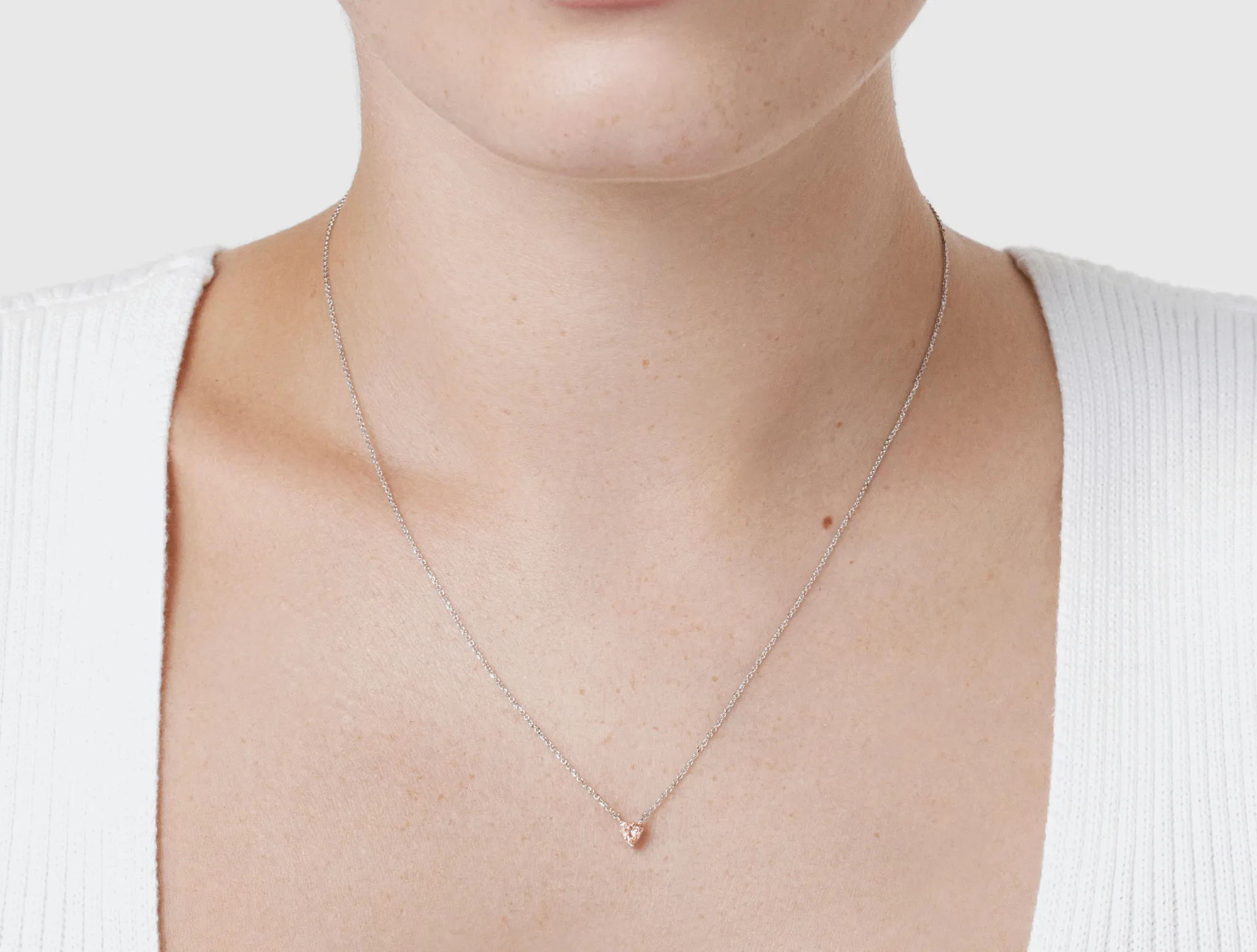 Lab-Grown Diamond ¼ct. Mini Heart Pendant | Pink