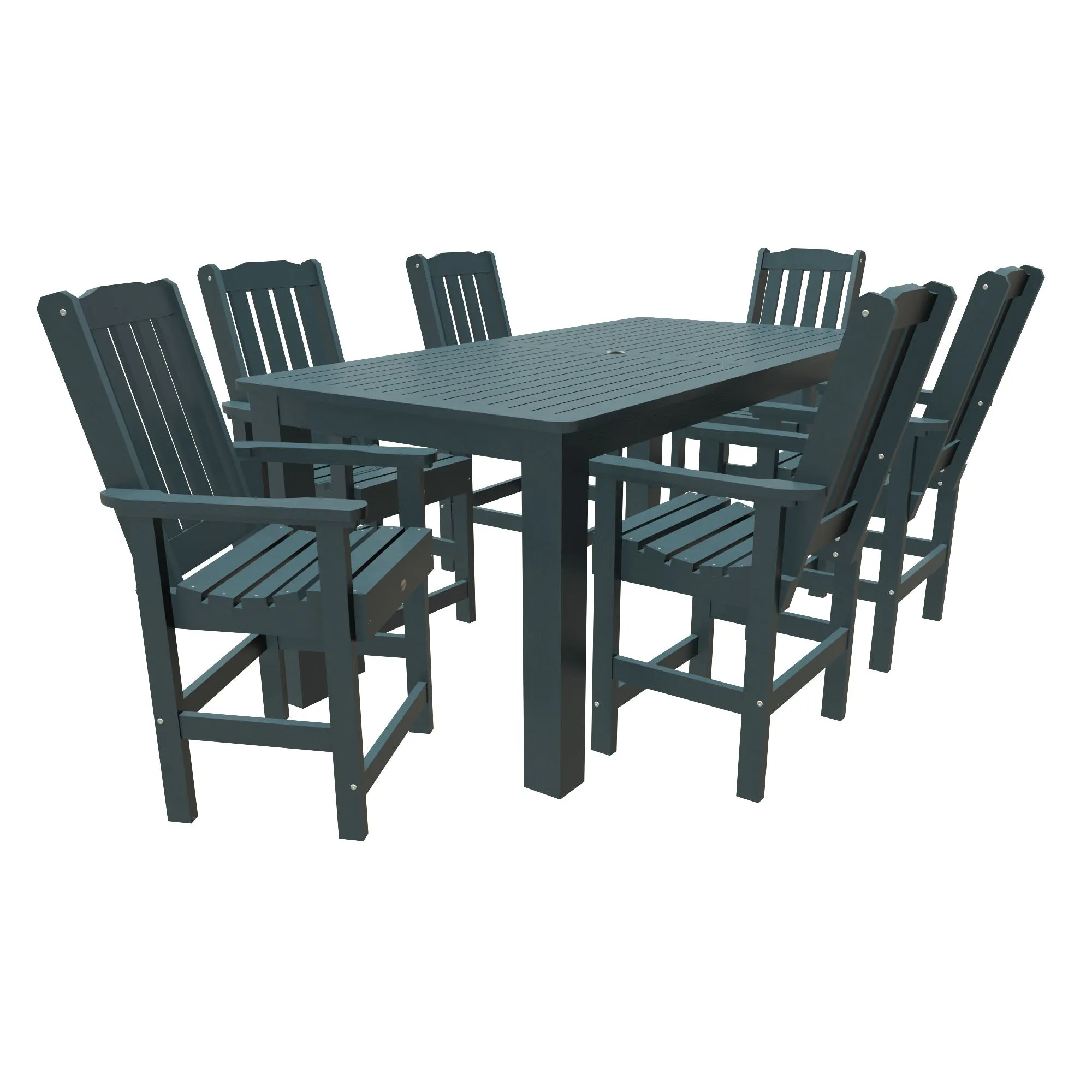 Lehigh 7pc Rectangular Outdoor Dining Set 42in x 84in - Counter Height