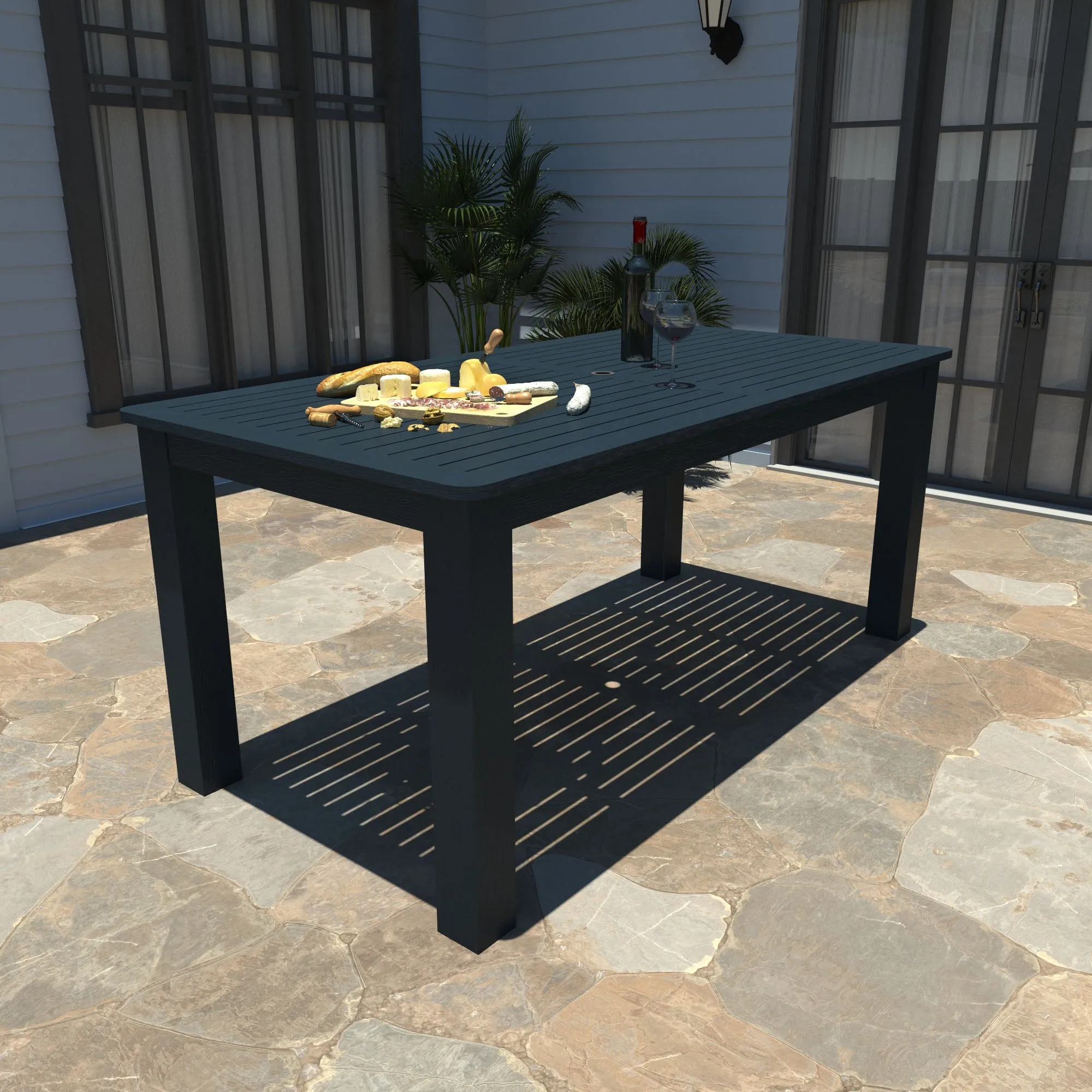 Lehigh 7pc Rectangular Outdoor Dining Set 42in x 84in - Counter Height