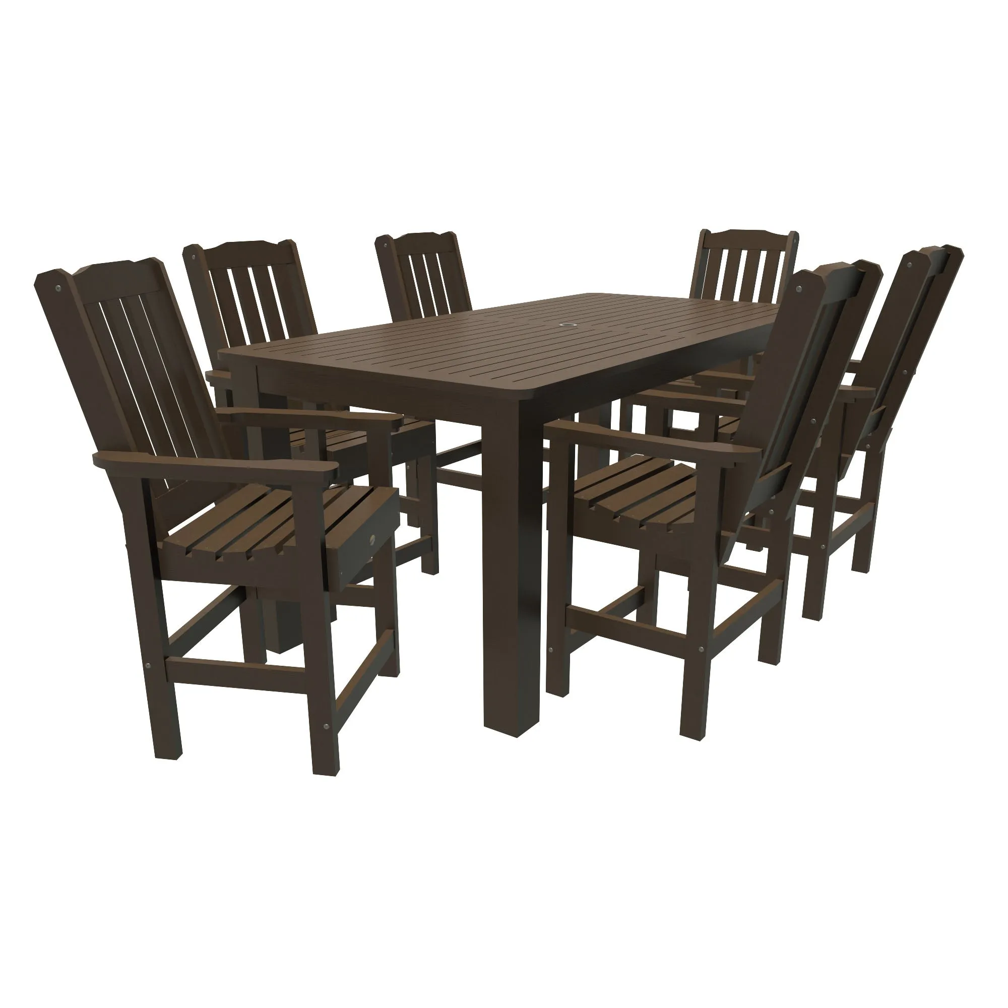 Lehigh 7pc Rectangular Outdoor Dining Set 42in x 84in - Counter Height