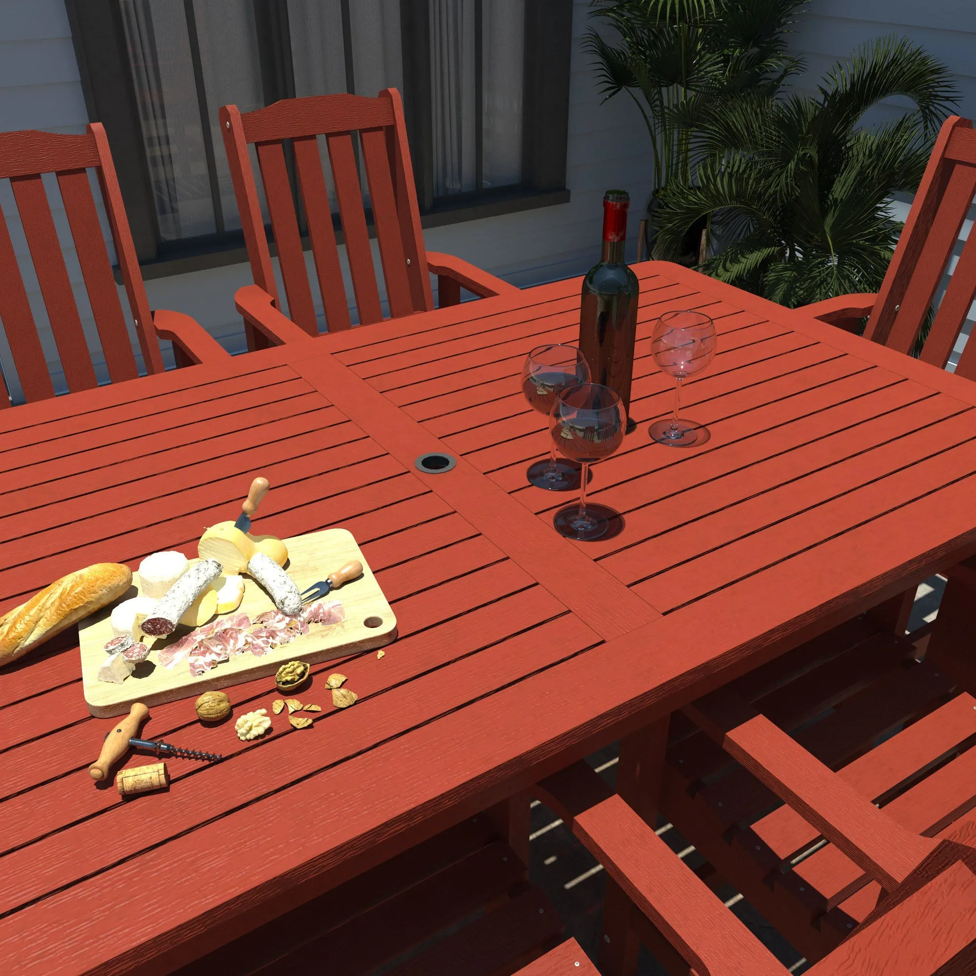 Lehigh 7pc Rectangular Outdoor Dining Set 42in x 84in - Counter Height